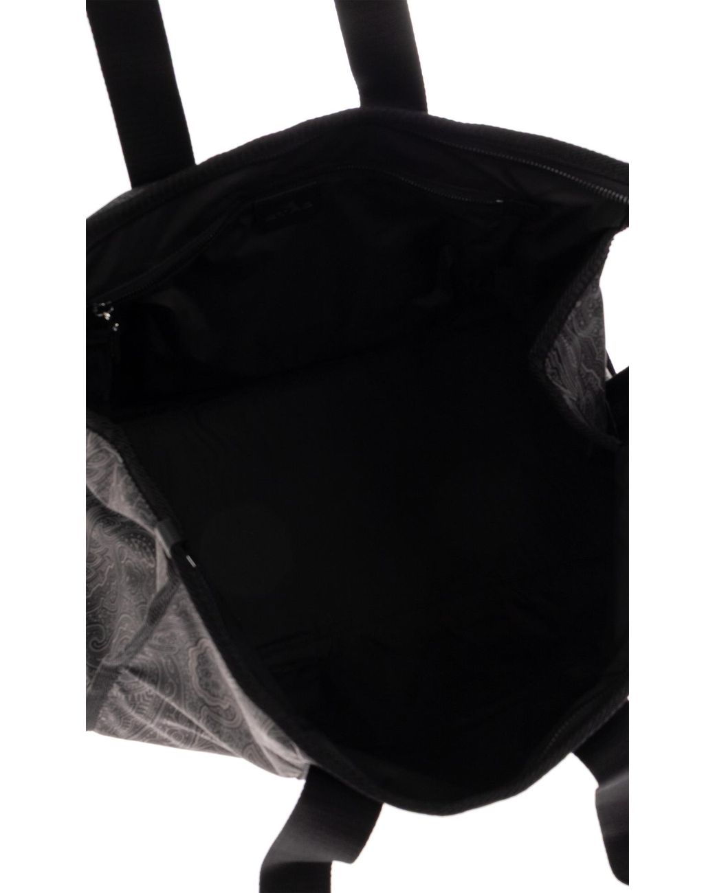 Etro Black Printed Holdall Bag for men