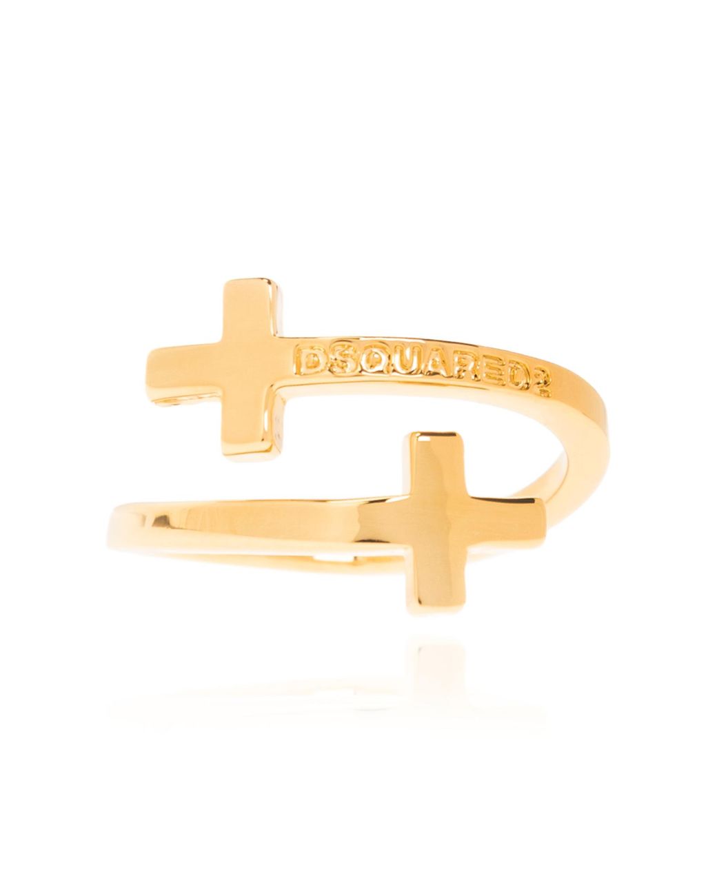 DSquared² Metallic Brass Ring for men