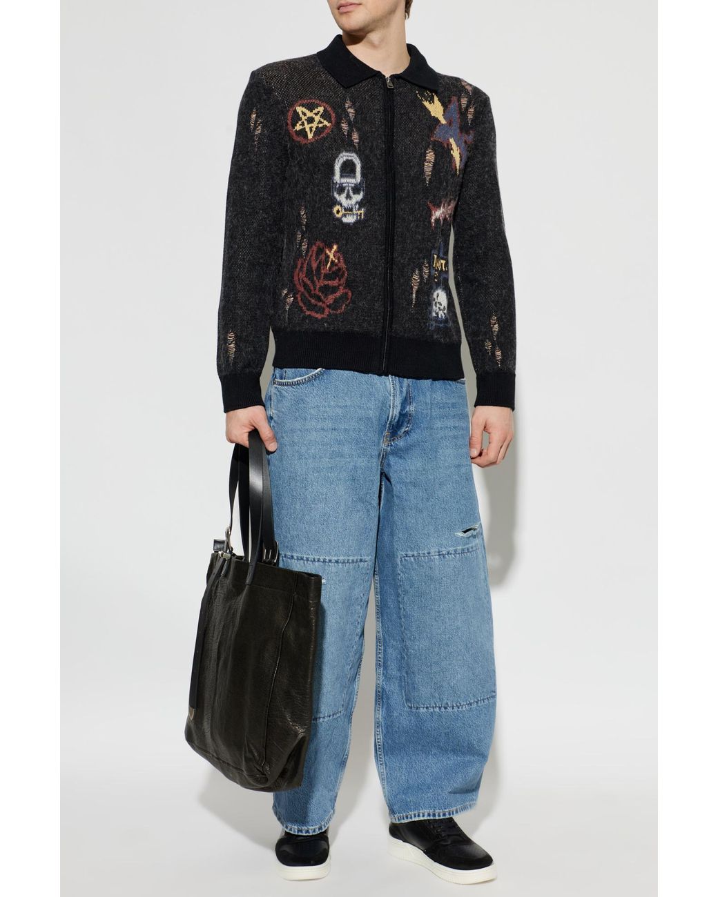 AllSaints Black Cardigan 'Meller' for men