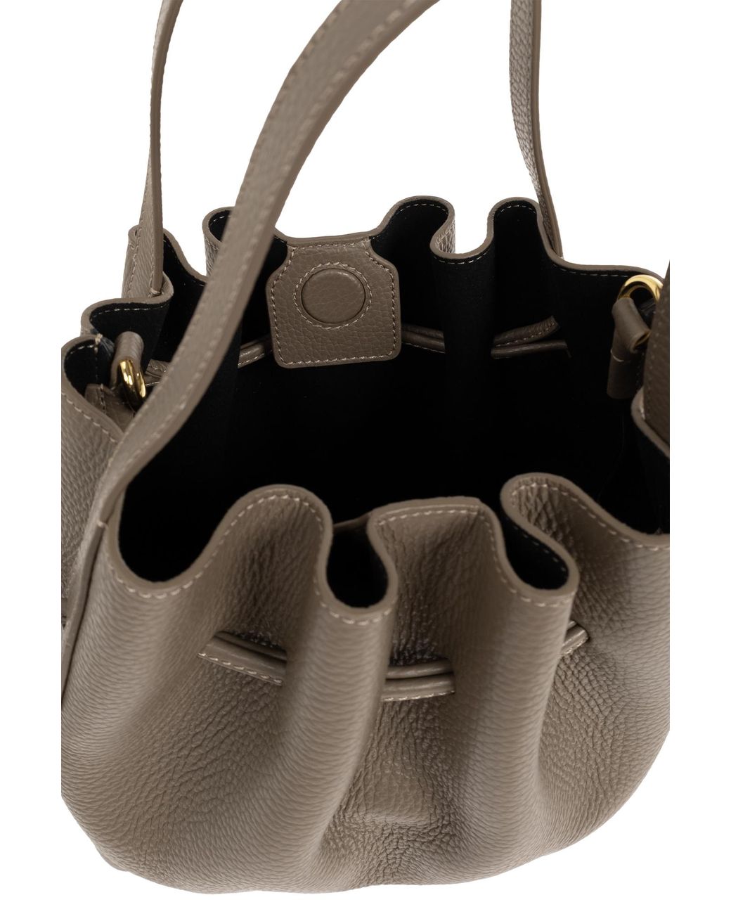 Yuzefi Brown Handbag "Mini Scallop"