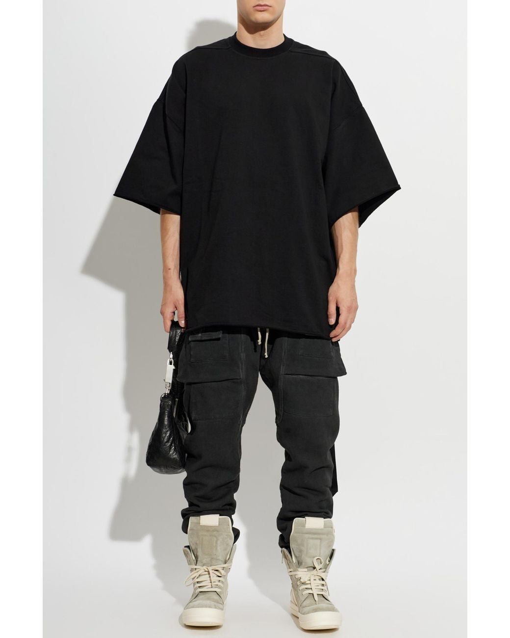 Rick Owens Black 'Cargo' Trousers for men