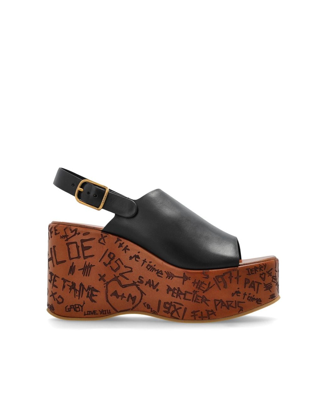 Chloé Blue Wedge Sandals Maxime