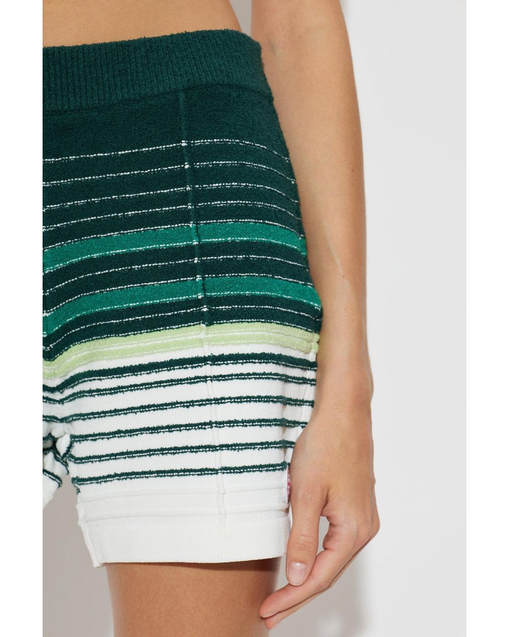 Casablanca Green Cotton 'Frotte' Shorts