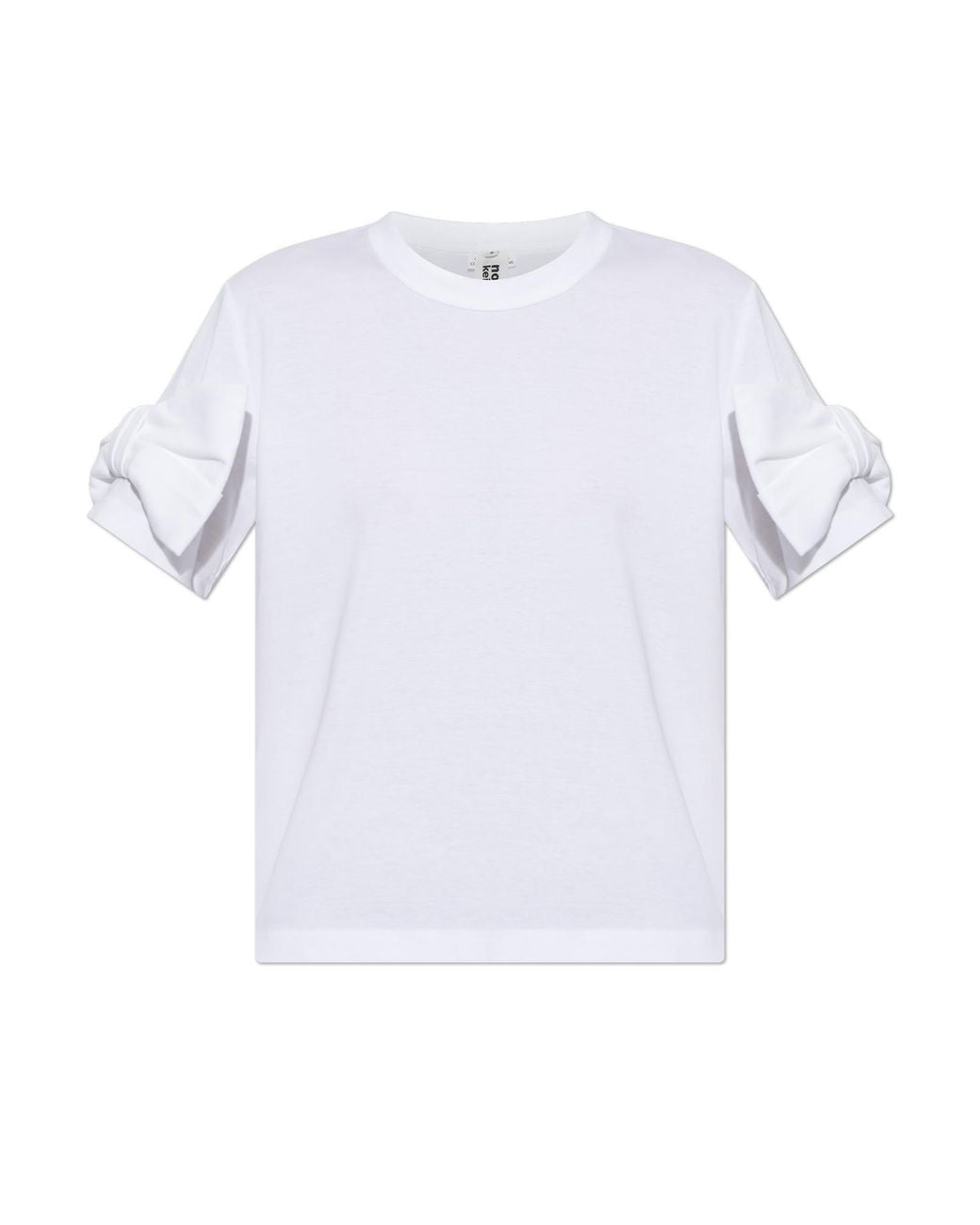 Comme des Garçons White T-Shirt With Decorative Appliqués