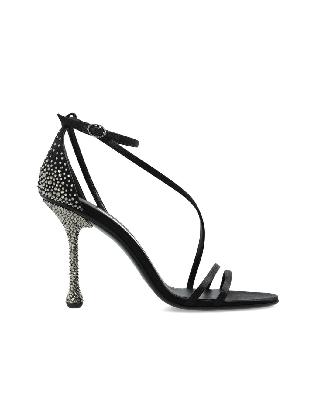 Jimmy Choo Black 'Zelia' Heeled Sandals
