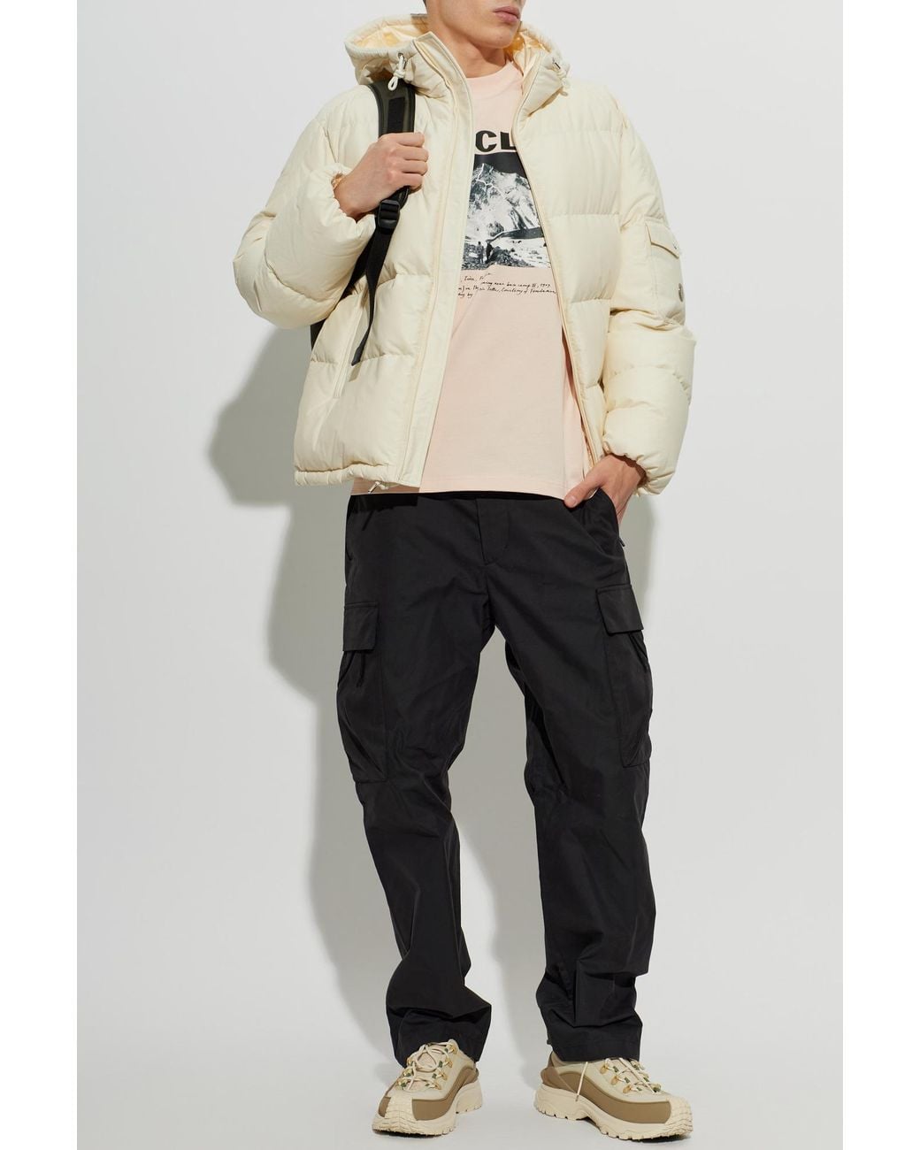 Moncler Pink Logo T-Shirt for men
