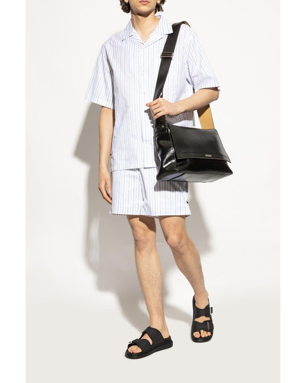 Alexander McQueen Black Rubber Flip-Flops for men