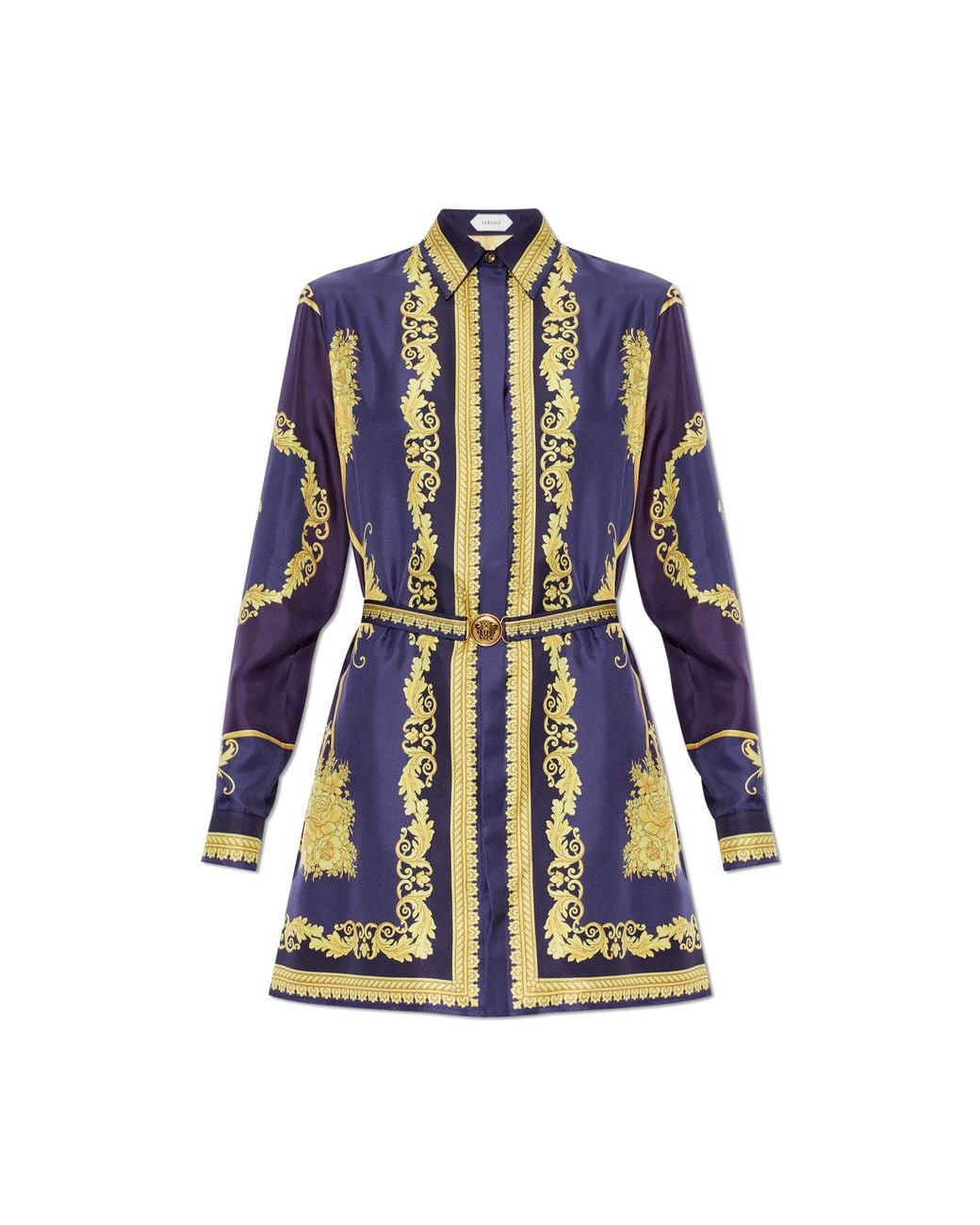 Versace Blue Silk Dress
