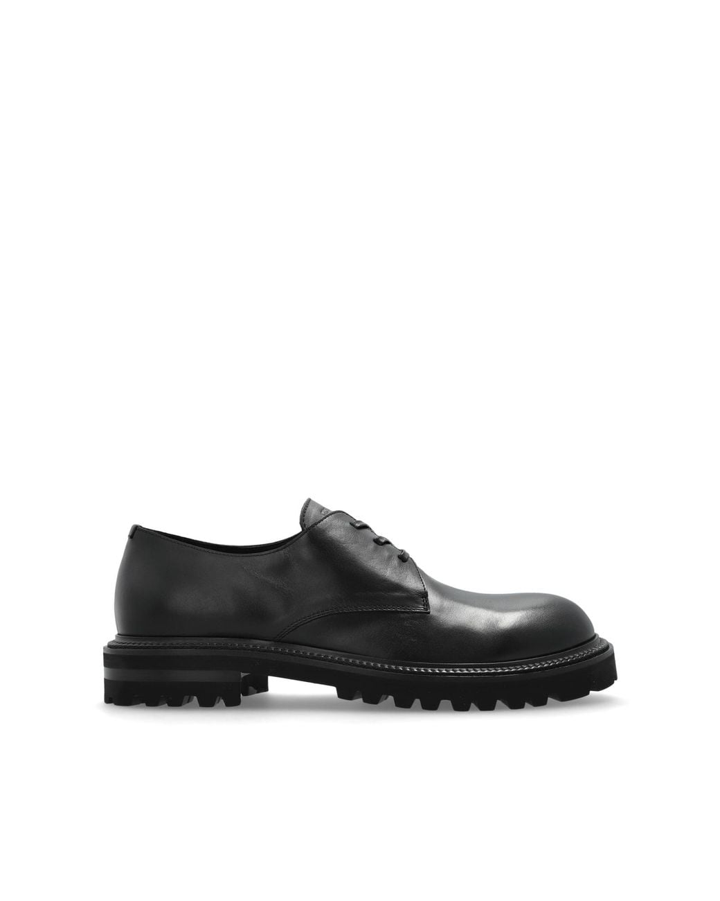 Giorgio Armani Black Leather Shoes for men