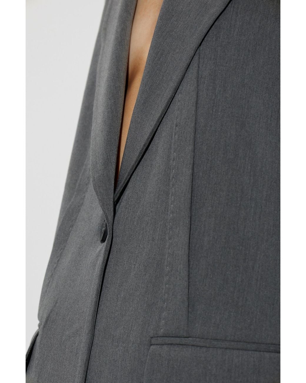 Akep Gray Single-Slit Blazer