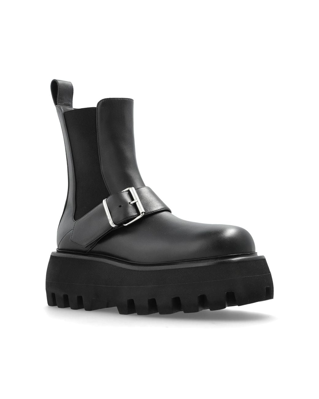 McQueen Black "Sofa" Platform Ankle Boots