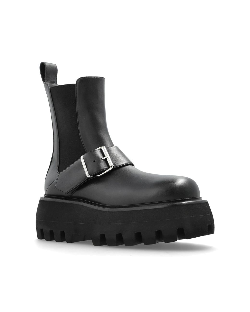 Alexander McQueen Black "Sofa" Platform Ankle Boots