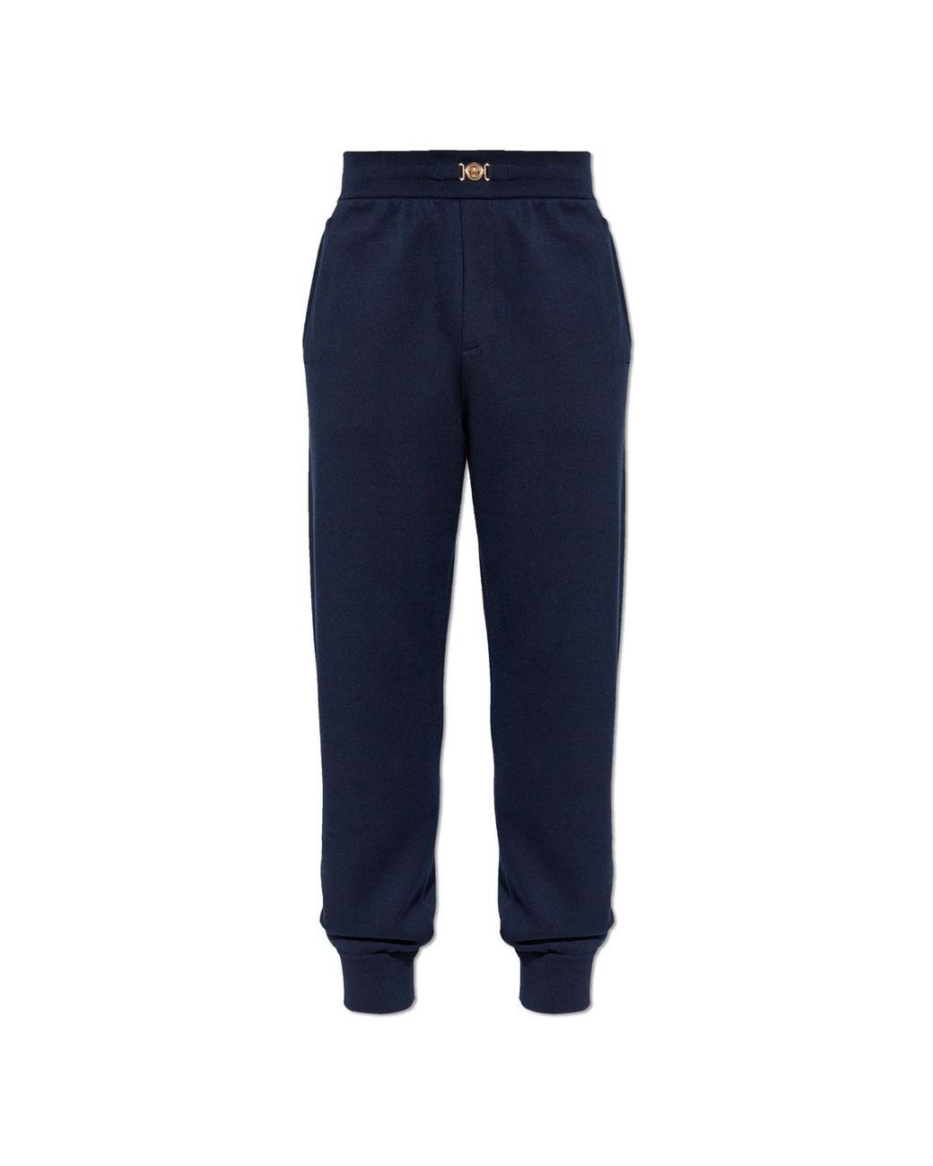 Versace Blue Trousers With Cuffs for men
