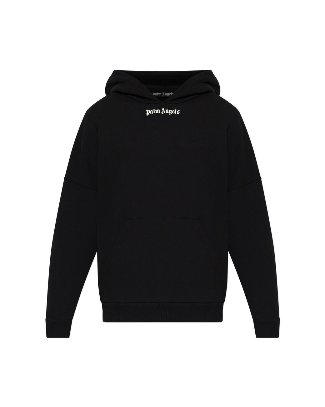 Palm Angels Black Cotton Sweatshirt With Printed Logo for men