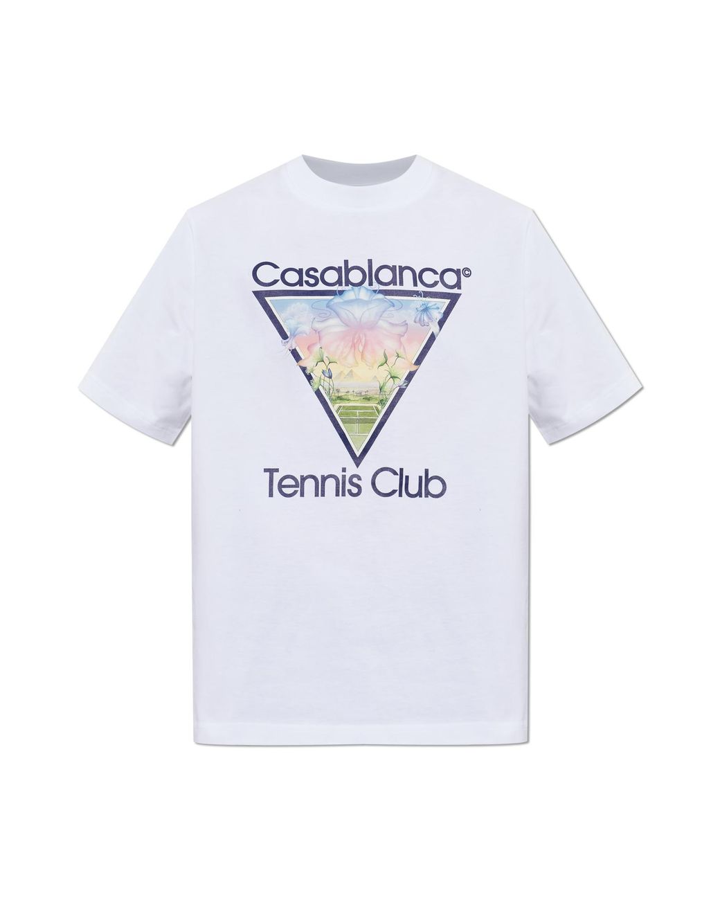 Casablanca White T-Shirt With Colorful Print for men