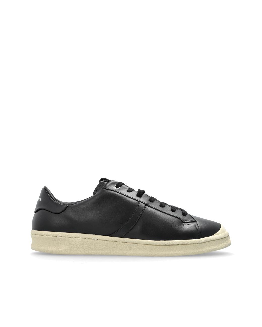 Jil Sander Black Leather Sports Shoes for men