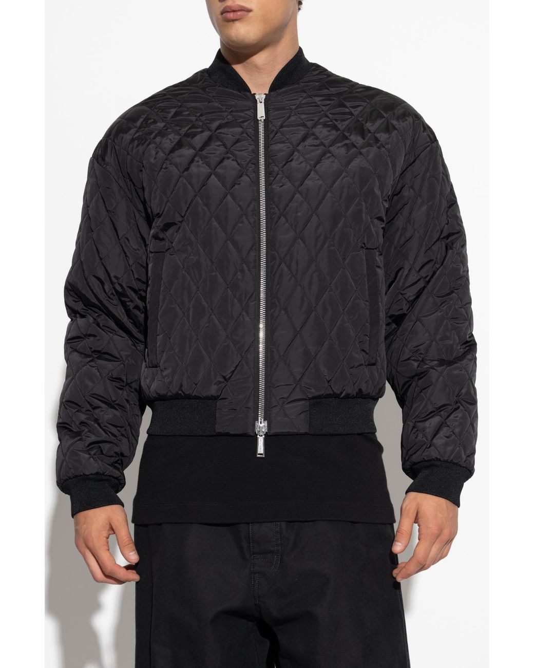 DSquared² Black Quilted Jacket for men
