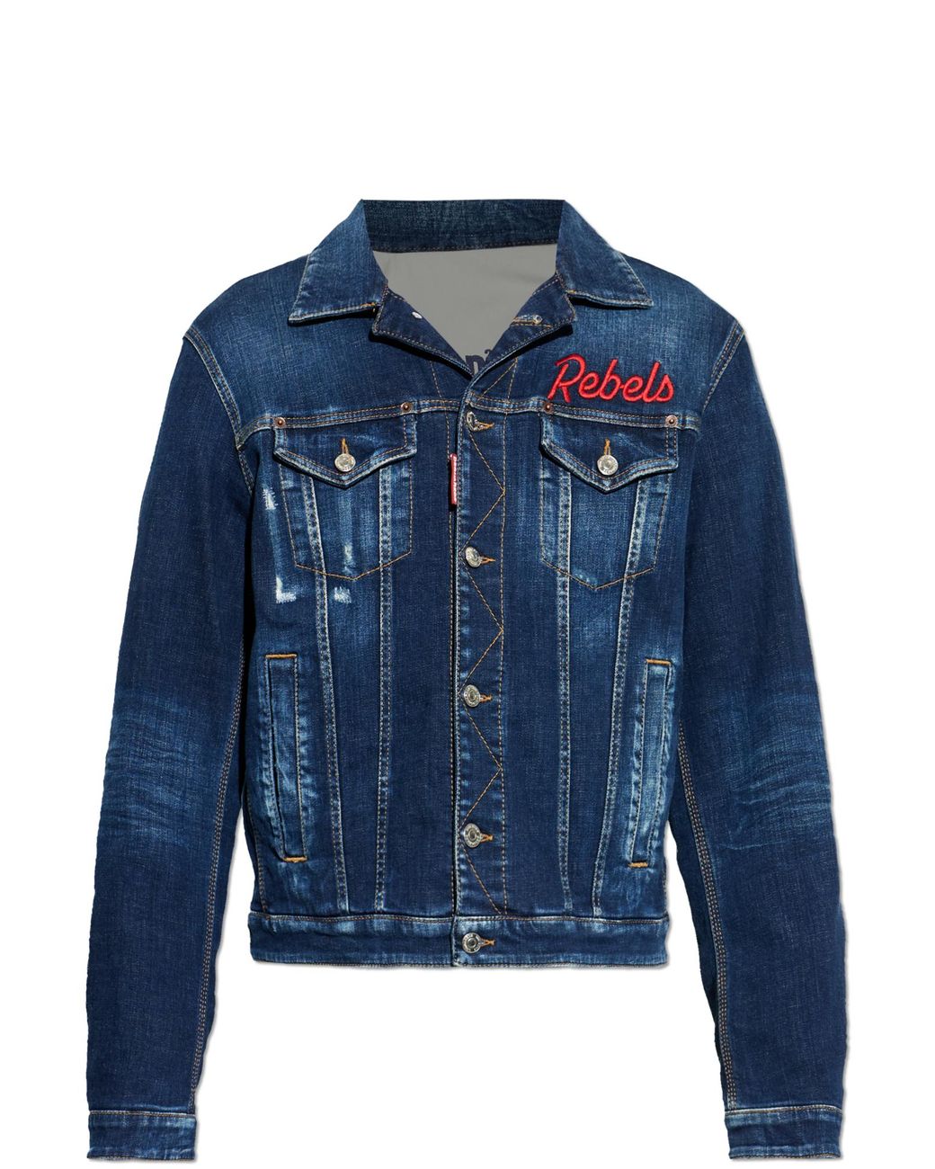 DSquared² Blue Denim Jacket With A 'Vintage' Effect for men