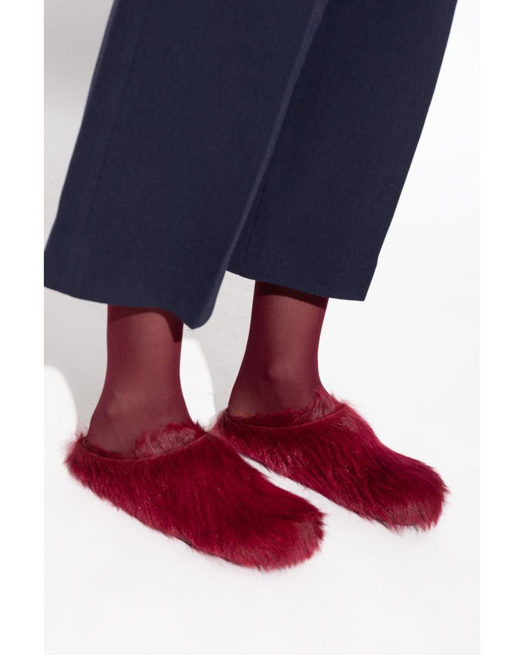 Marni Red Fussbett Slides