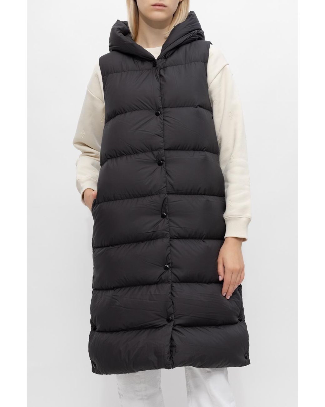 Woolrich Down Vest in Black | Lyst UK