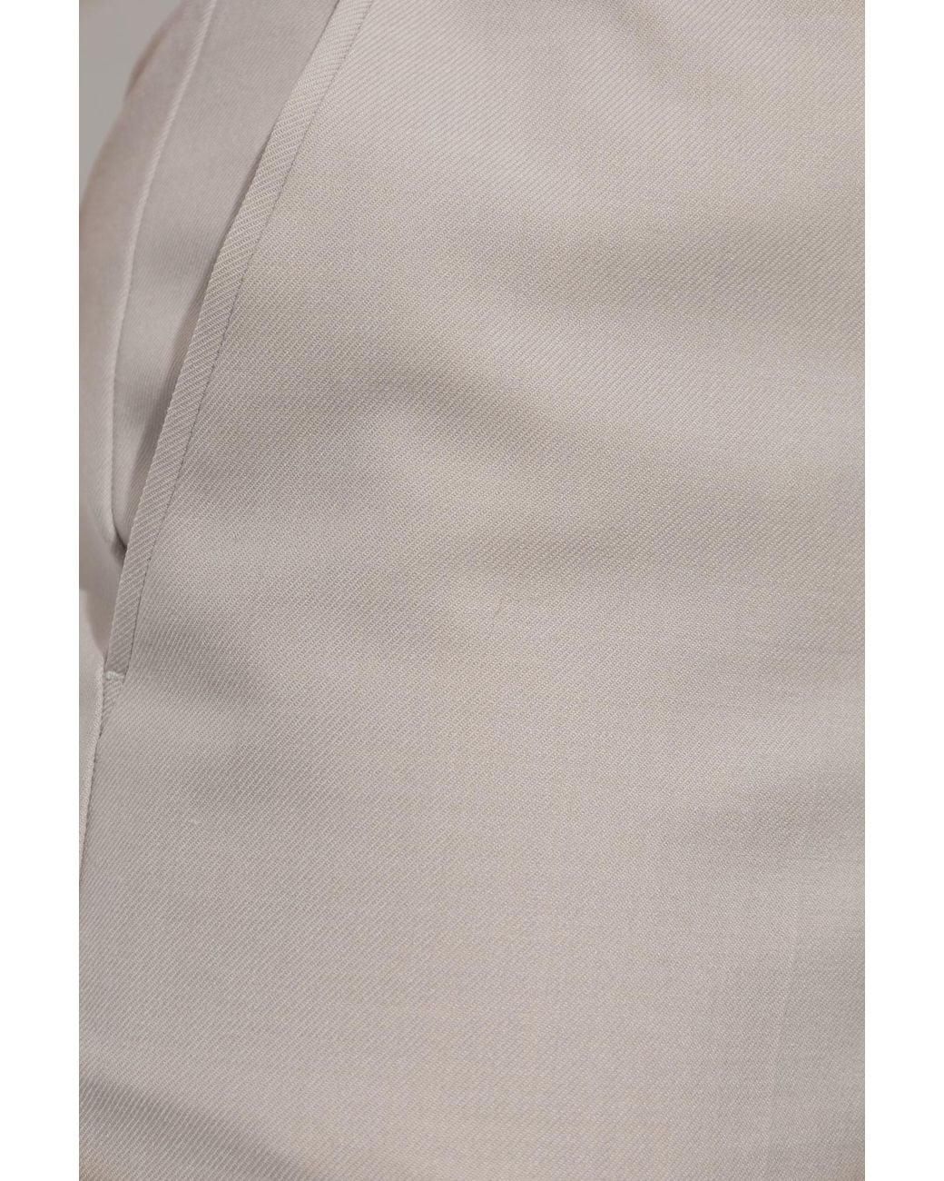 Victoria Beckham Gray Creased Trousers