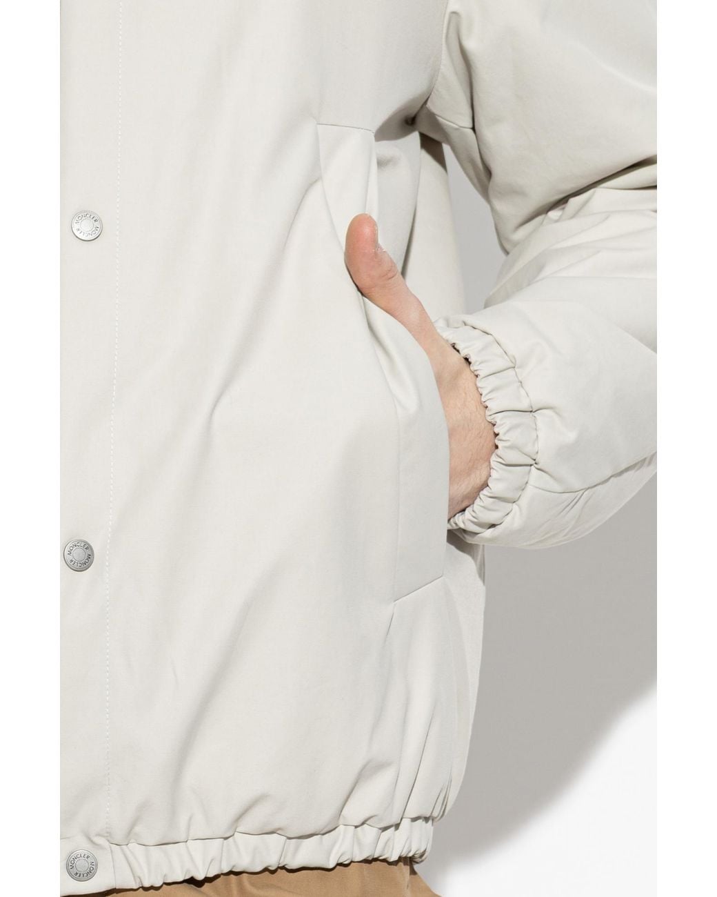 Moncler Gray Reversible Jacket "Tafoni" for men