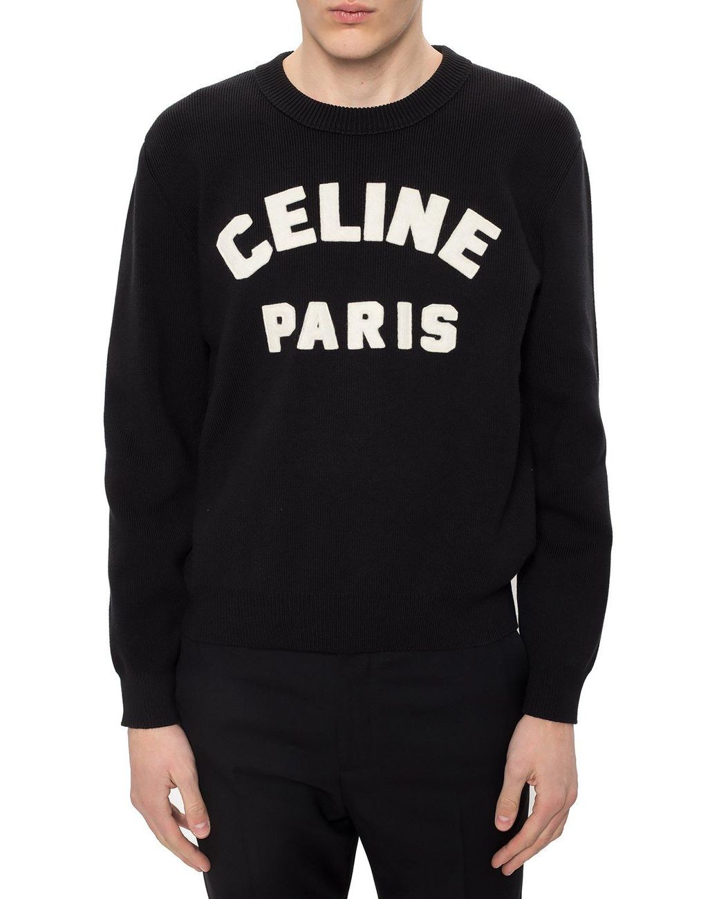 Celine Sweater With Logo in Black for Men