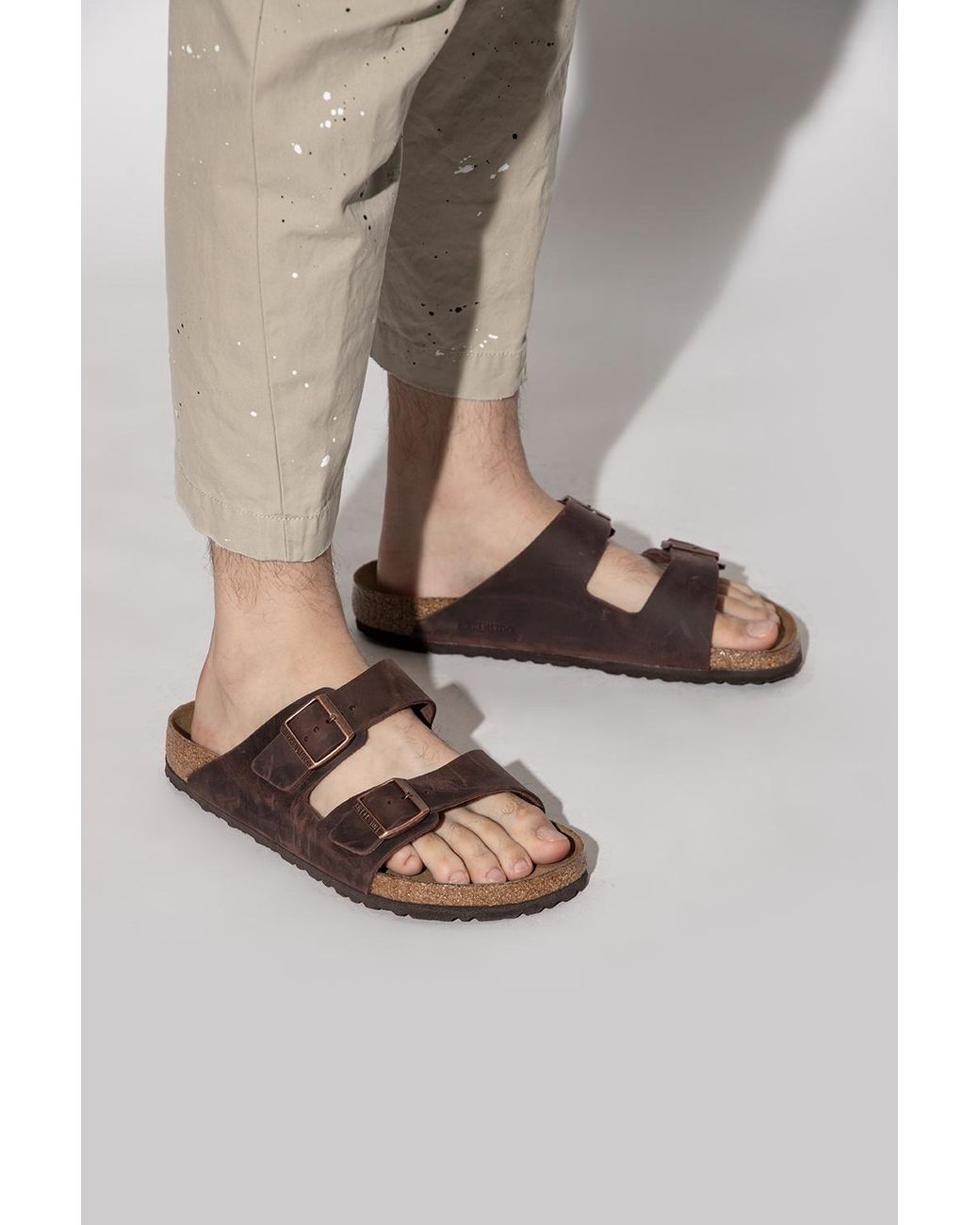 Birkenstock Brown 'Arizona Bs' Sandals for men