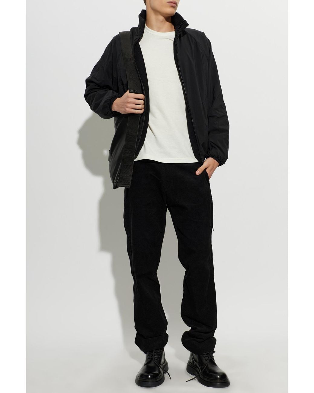 Post Archive Faction PAF Black Reversible Jacket With Stand-Up Collar for men