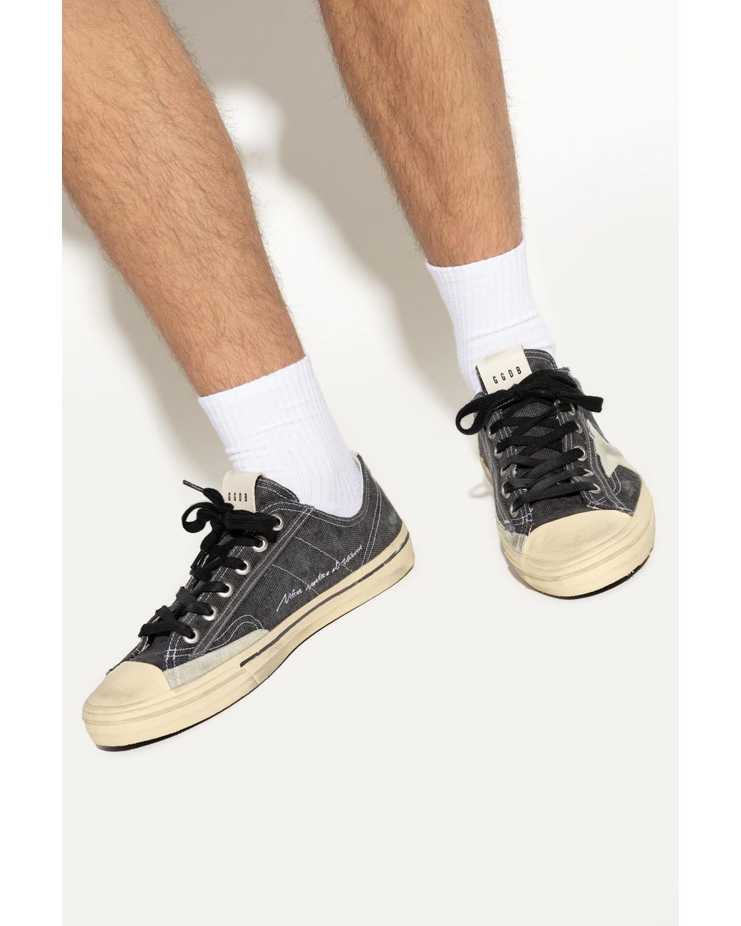 Golden Goose Deluxe Brand Gray Sports Shoes "V-Star 2" for men