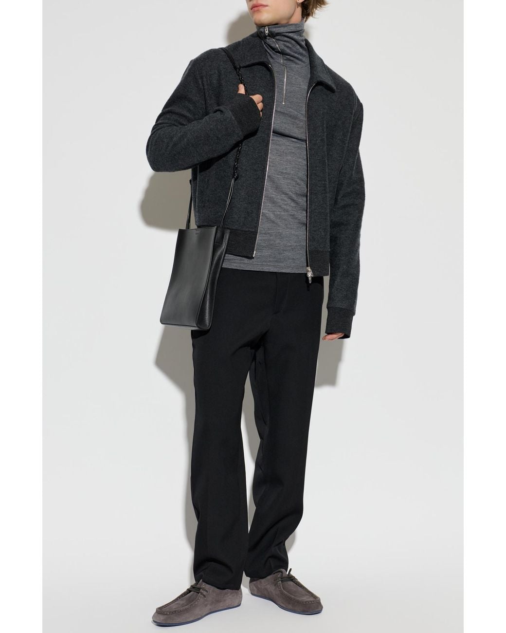 Jil Sander Black Jacket With Collar for men