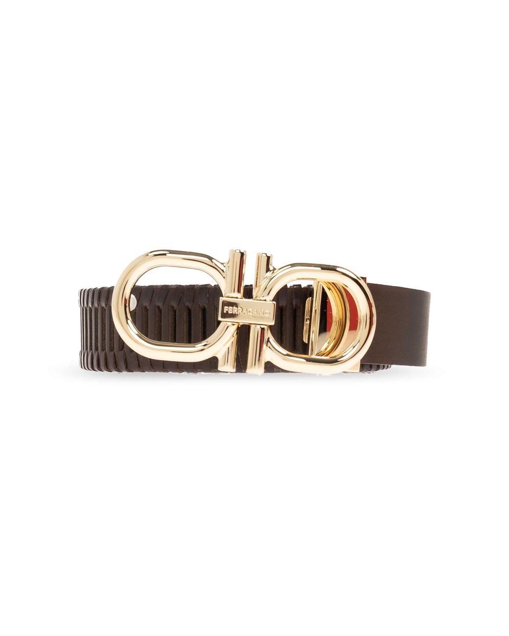 Ferragamo Brown Leather Belt for men