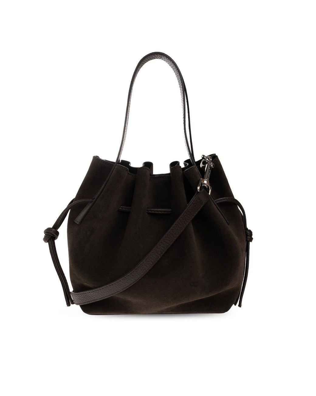 Yuzefi Black Suede Bag 'Scallop Mini'