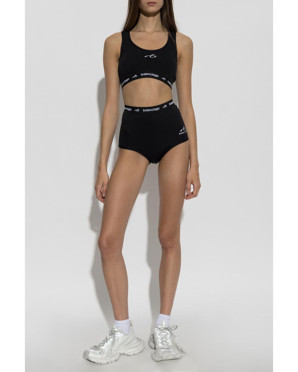 Balenciaga Black Sports Bra