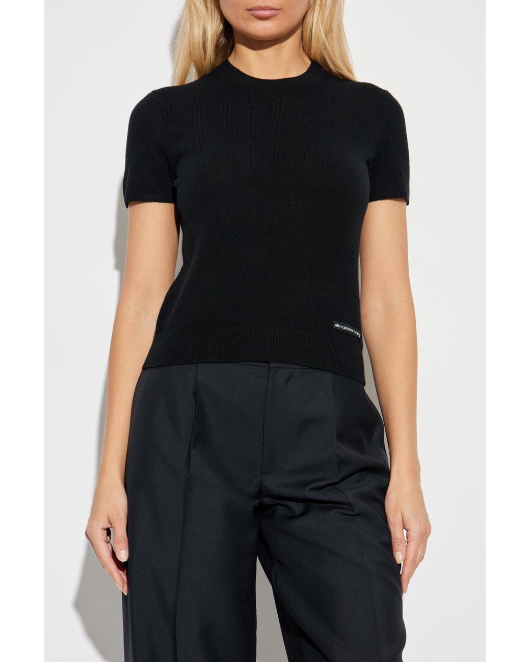 Alexander Wang Black Top With Logo Patch