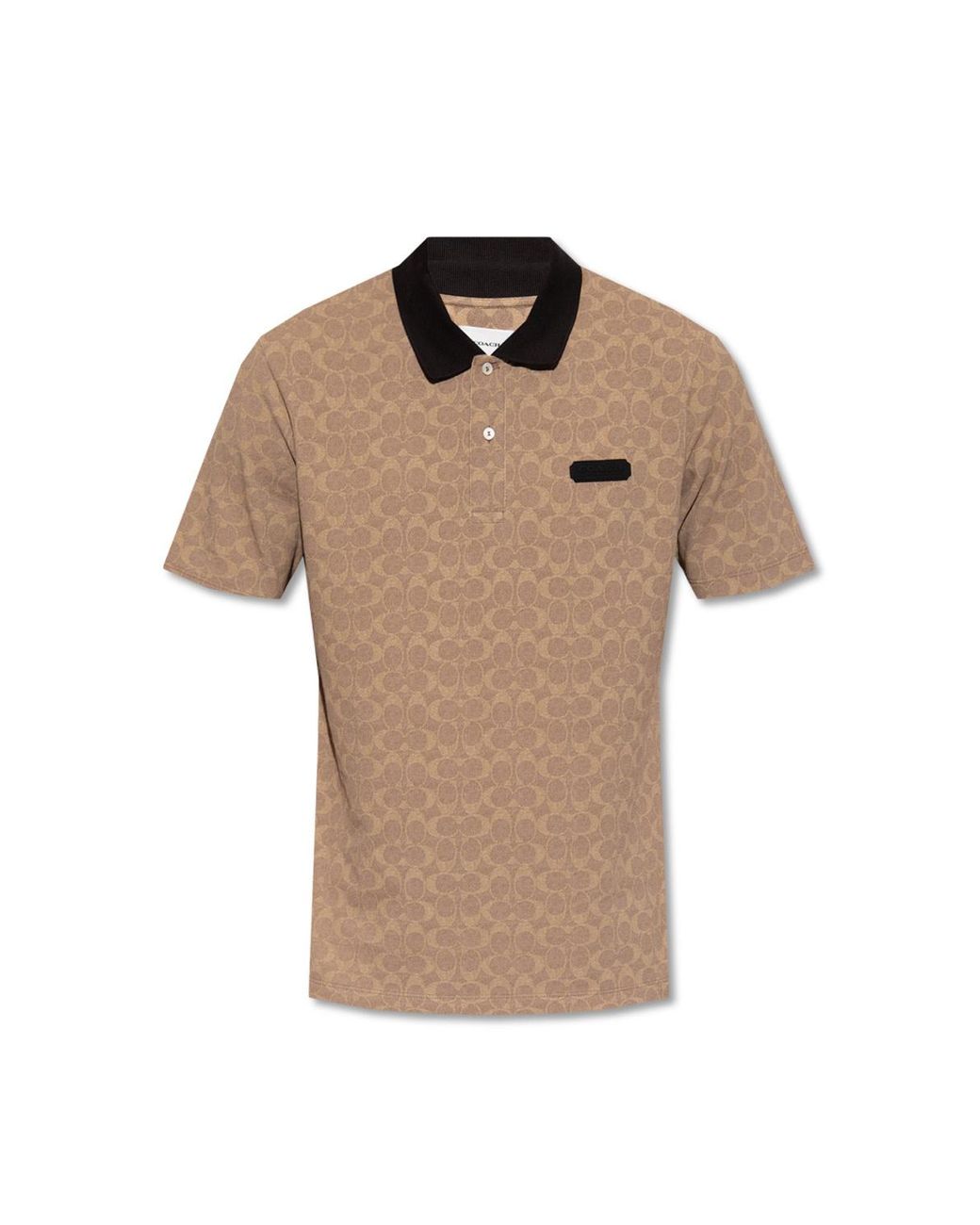 COACH Appliquéd Polo Shirt in Natural for Men Lyst