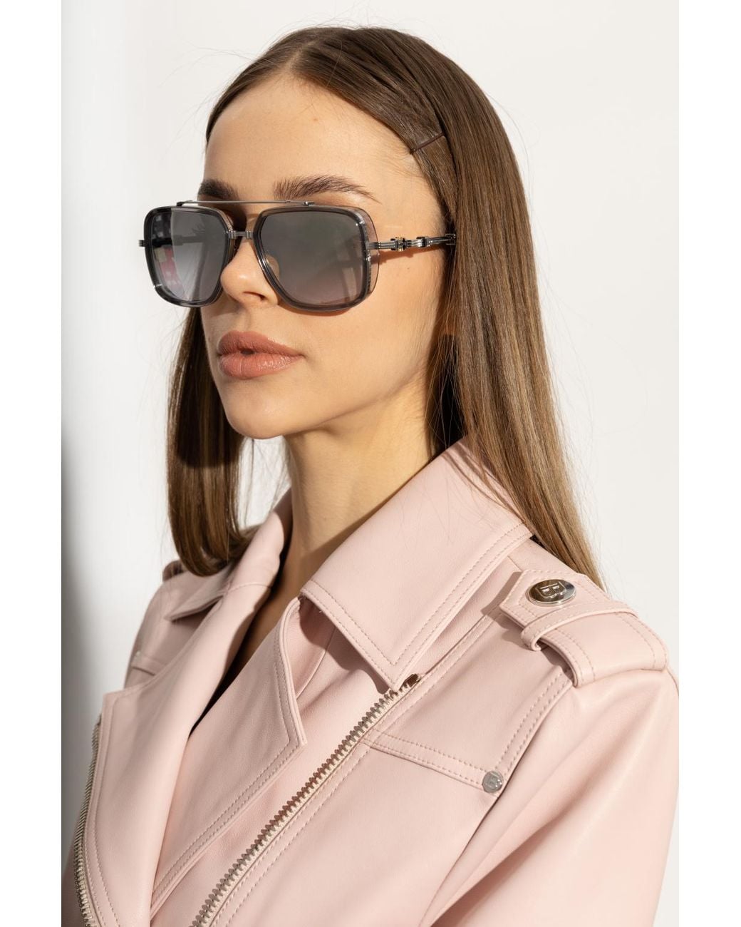 Balmain Metallic 'Officier' Sunglasses