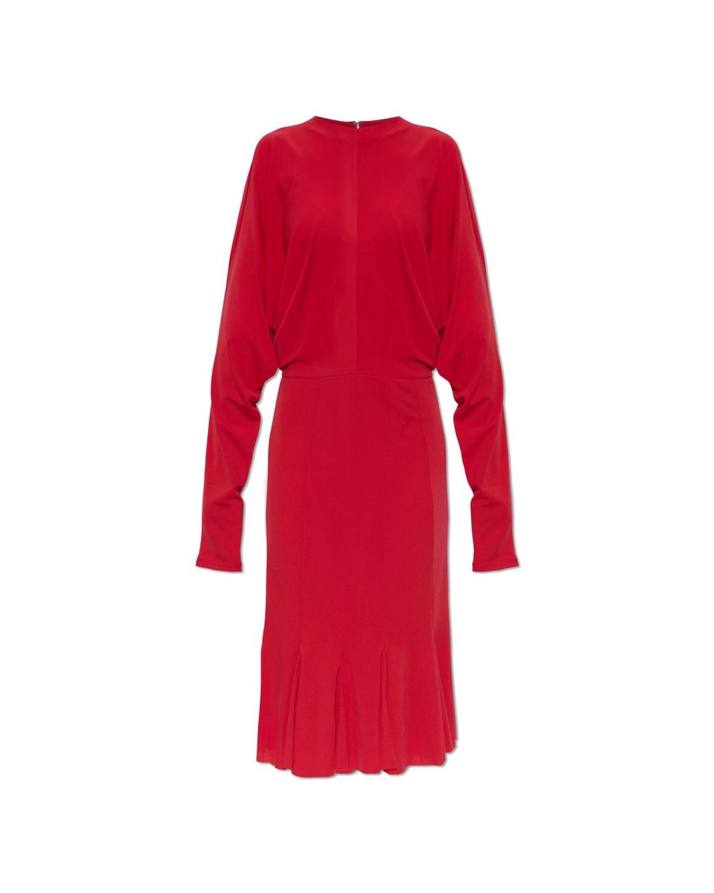 Jacquemus Red 'Losange' Long-Sleeved Dress