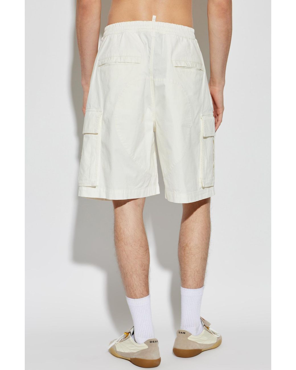 DSquared² White Cargo Shorts for men