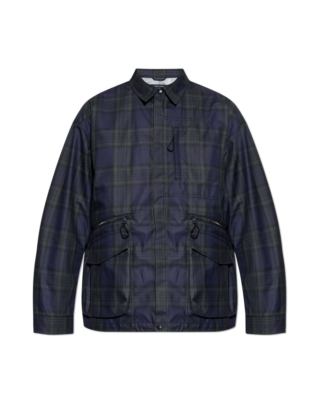 Comme des Garçons Blue Plaid Pattern Jacket for men