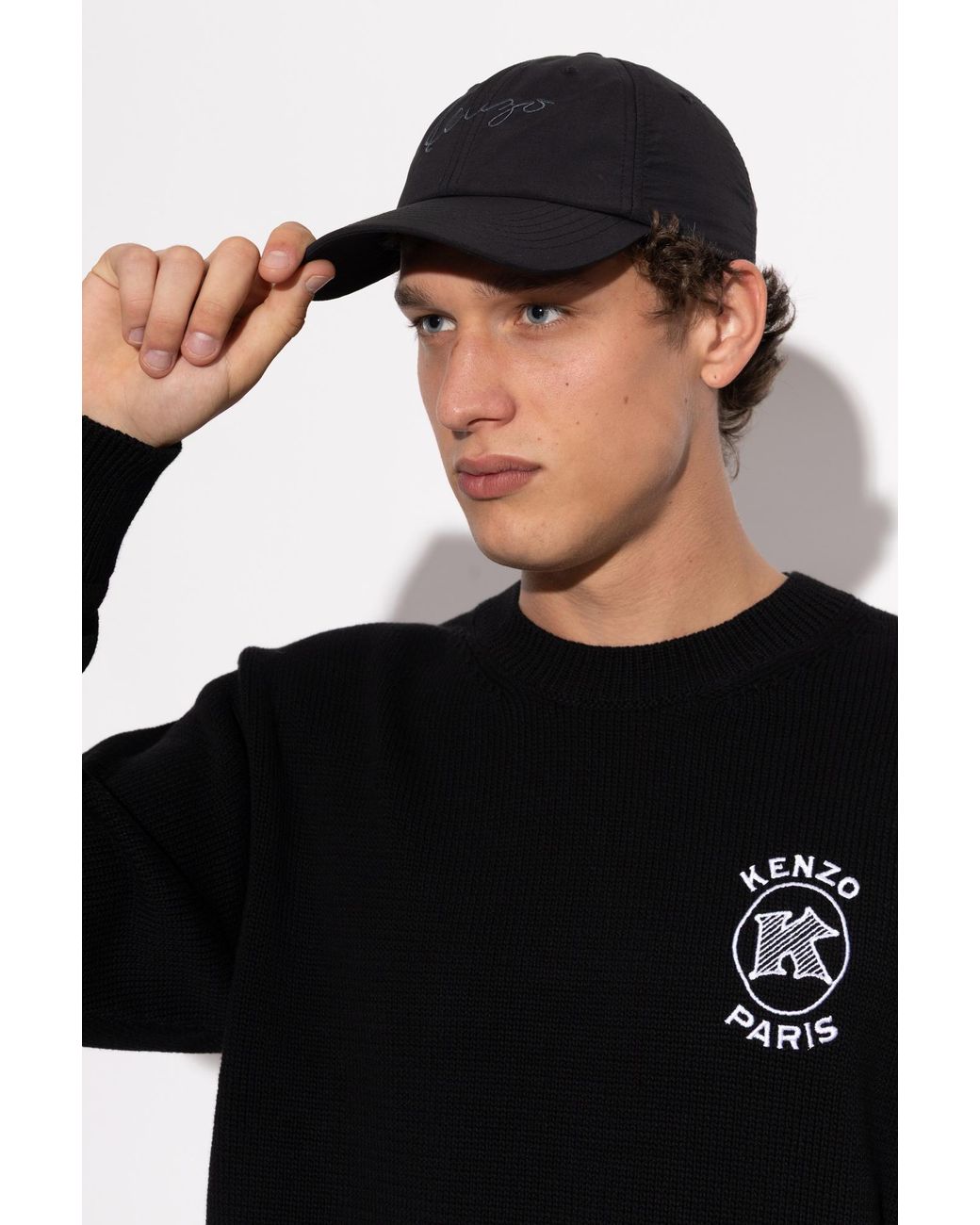 KENZO Black Baseball Cap for men