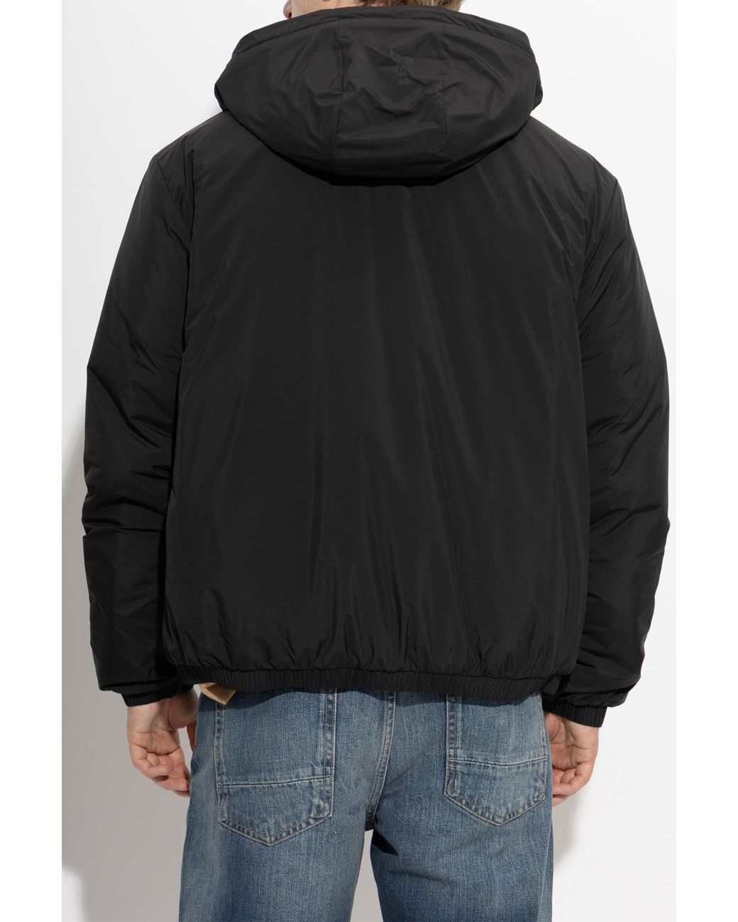 EA7 Blue Insulated Jacket With Hood for men
