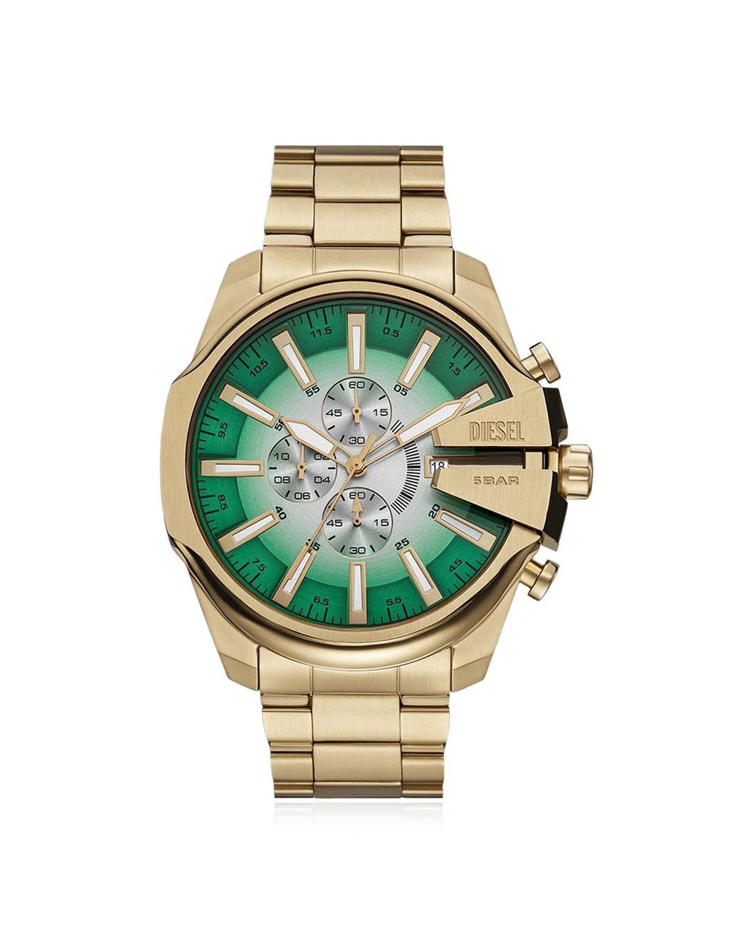 DIESEL Metallic Steel Watch "Mega Chief Slim" for men