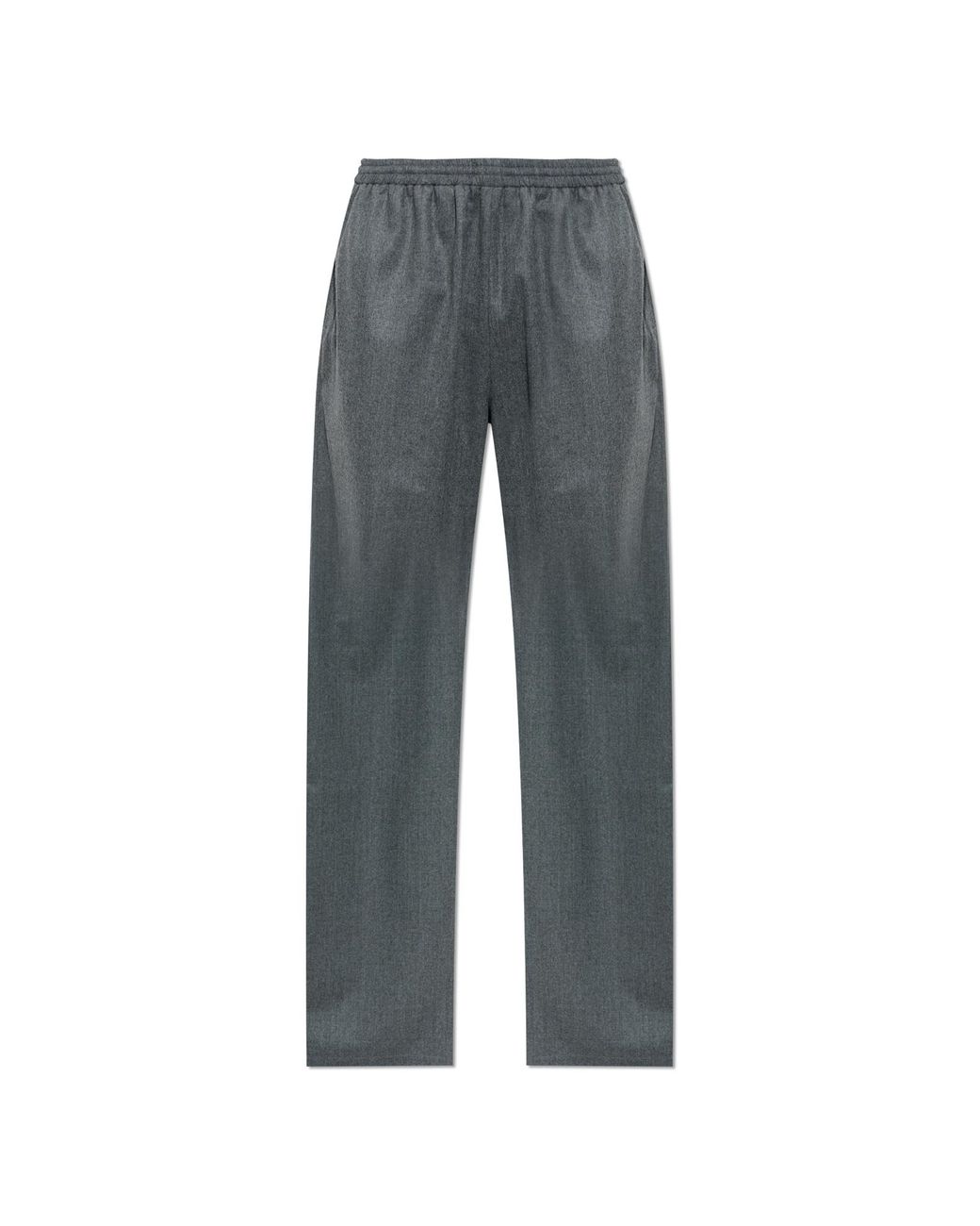 Lanvin Gray Wool Pleated Trousers for men