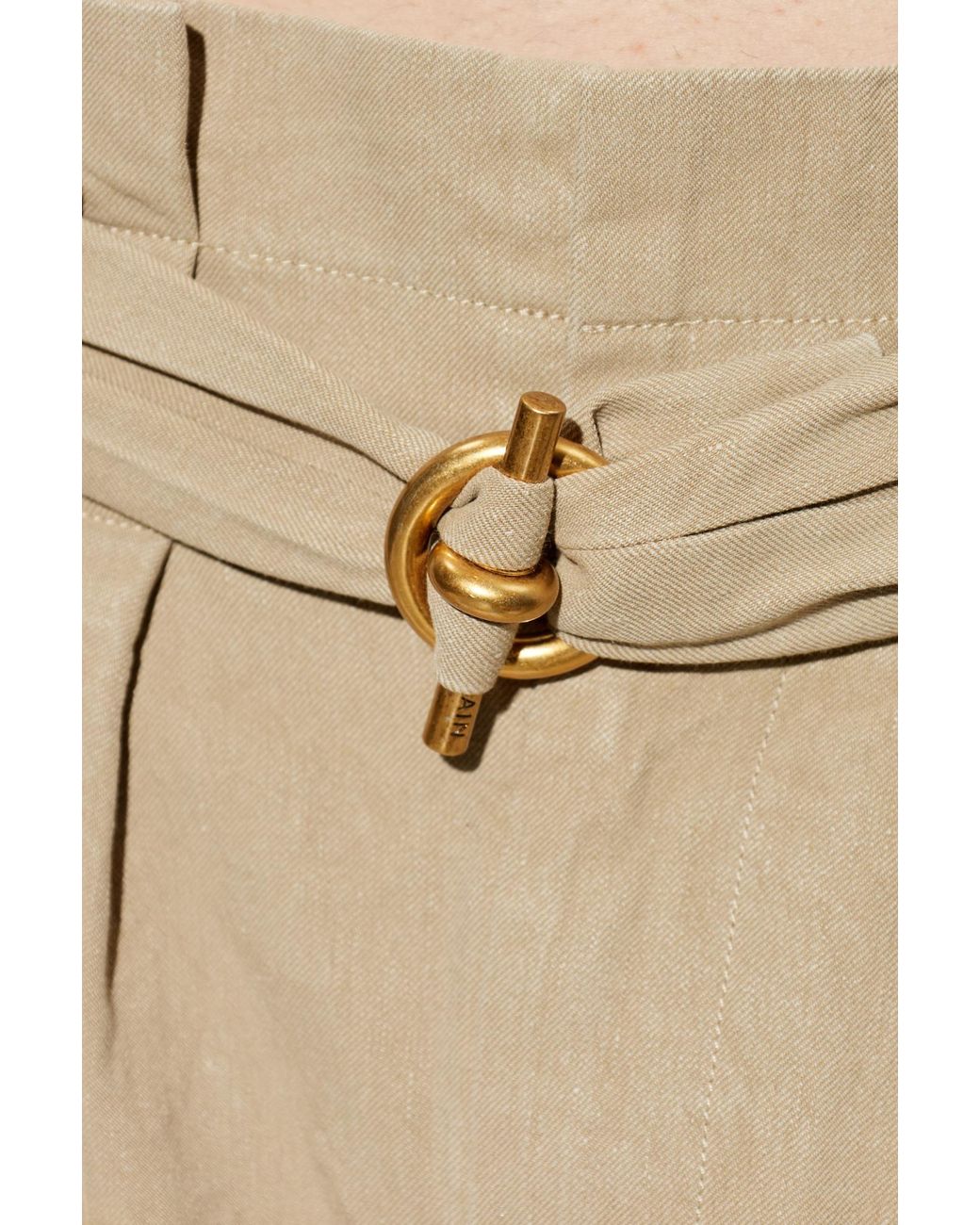 Balmain Natural Shorts With Belt for men
