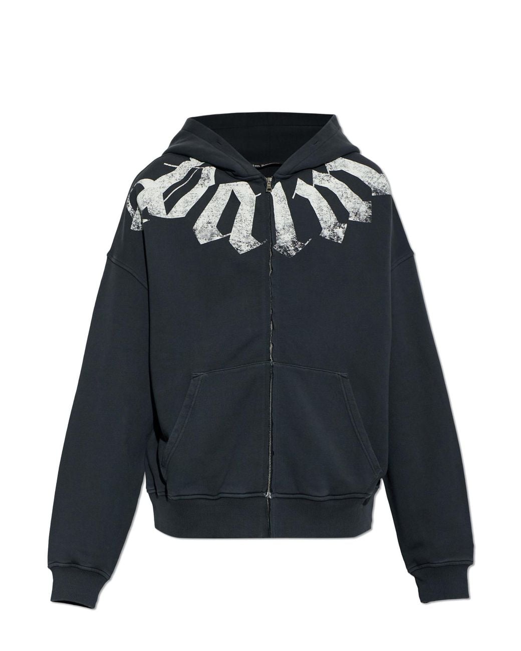 Palm Angels Blue Oversize Hoodie With Hood for men
