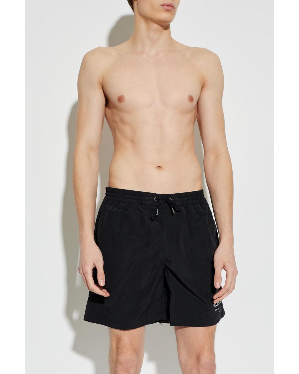 AllSaints Black 'Undergrnd' Swim Shorts for men