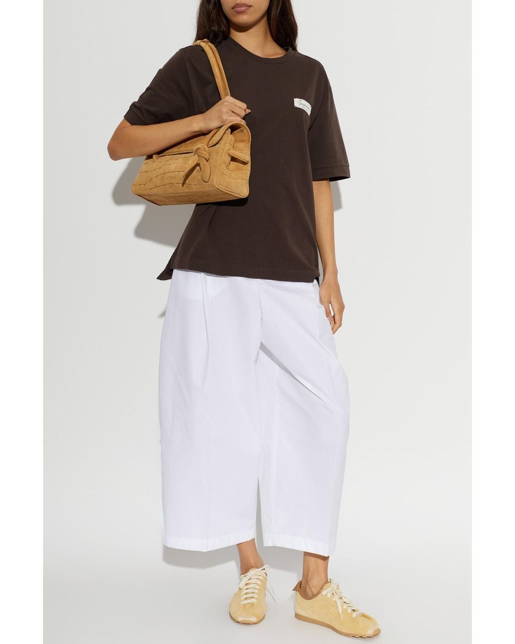 Jacquemus Brown Cotton T-Shirt 'Corso'