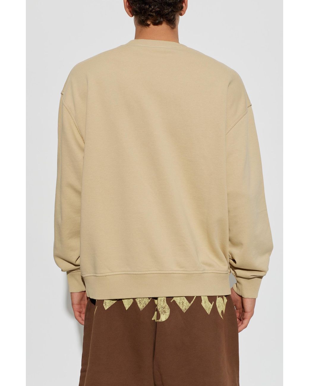 Palm Angels Natural Sweatshirt With Logo for men