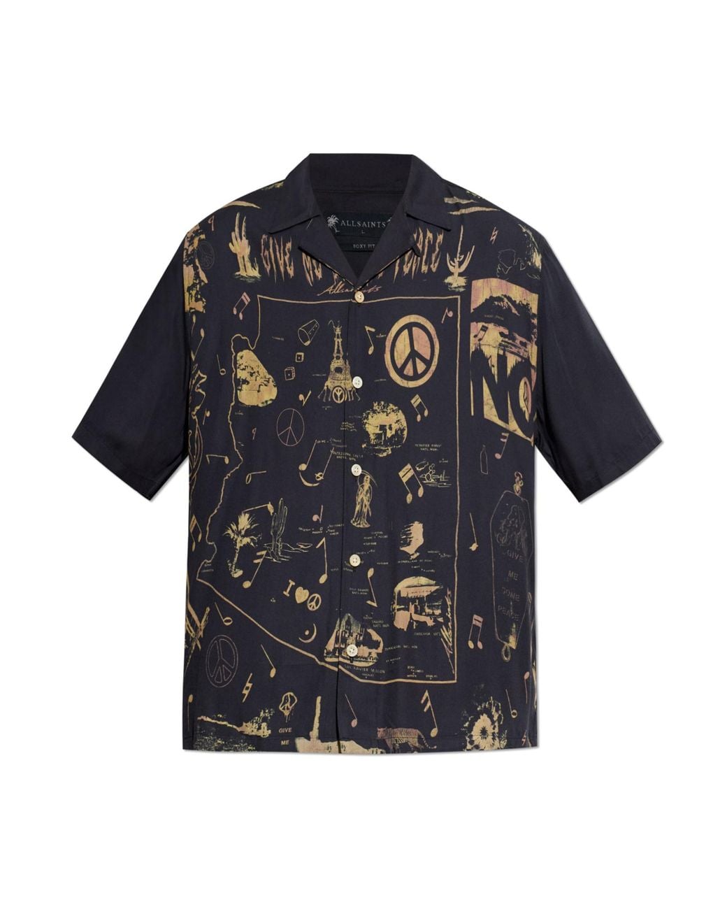 AllSaints Black 'Pacify' Shirt for men